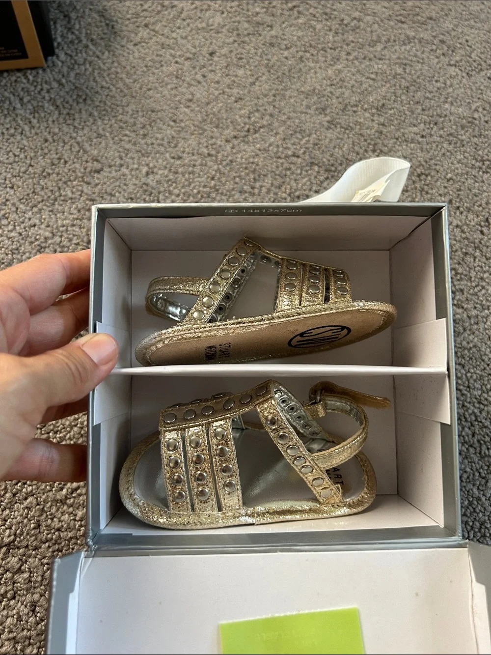 Baby Stuart Weitzman studded sandals